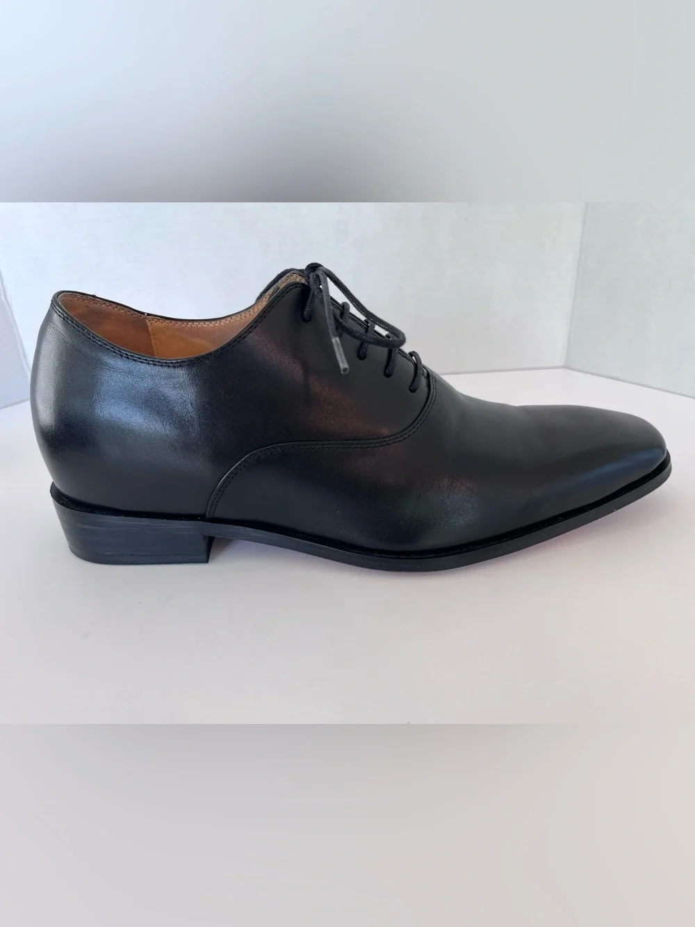 Chamaripa Men's Black Leather Elevator Dress Shoes